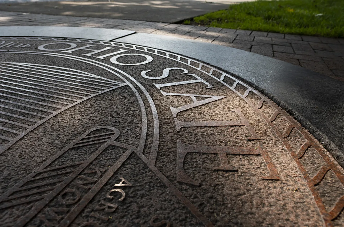 Ohio State seal on the Oval